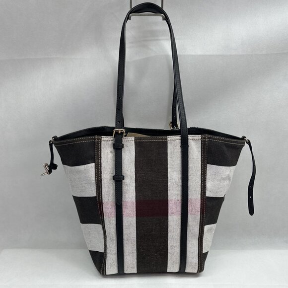 NWT Authentic Burberry Canvas Mega Check Medium Padstow Tote - Picture 5 of 14
